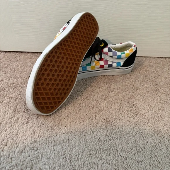 Vans Old Skool Rainbow Checkerboard Sneakers - Picture 6 of 8